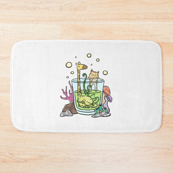 Item preview, Giraffe and Cat In the cup (White) designed and sold by Somedrawing.