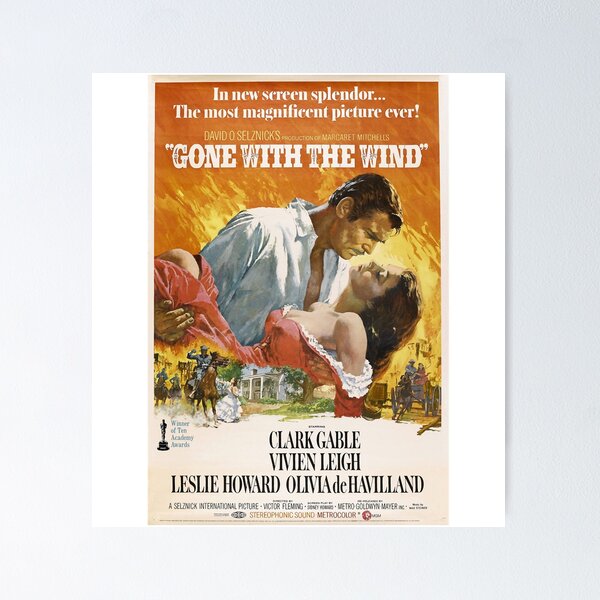 Large 'Gone with the Wind' Poster on Old buy Barn Wood