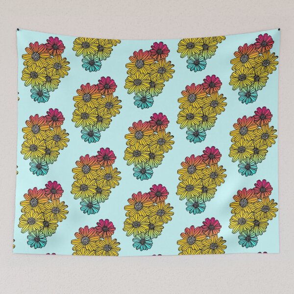 Item preview, Pan Flag Gradient Daises designed and sold by Cerealchair1959.