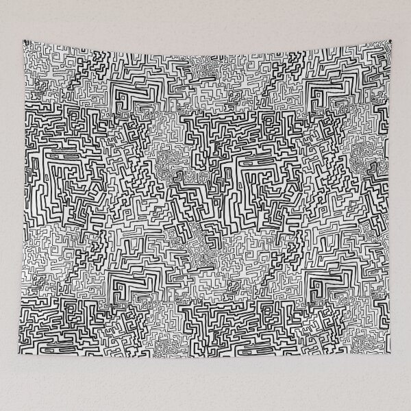 Item preview, Pattern of black zigzag lines on a white background. designed and sold by Nia-Chi.