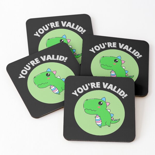 Item preview, Trans Pride Dinosaur Says You're Valid designed and sold by SapphicGrapphic .