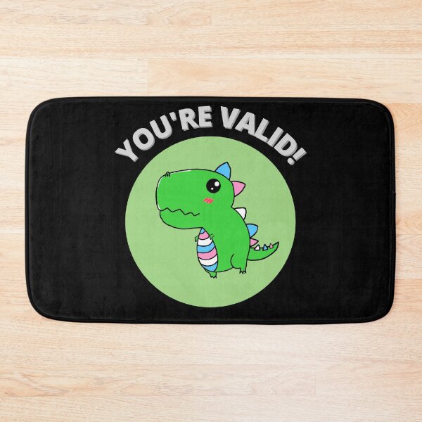 Item preview, Trans Pride Dinosaur Says You're Valid designed and sold by SapphicGrapphic .