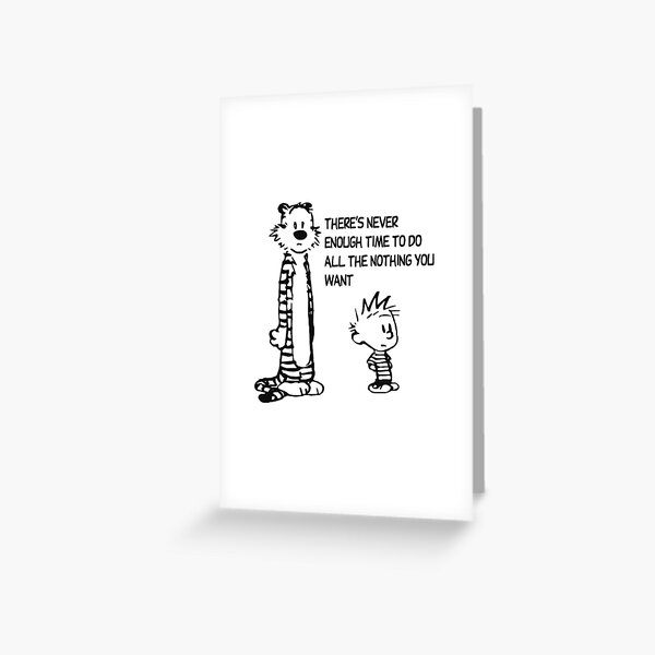 calvin and hobbes cute Greeting Card