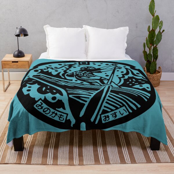 Item preview, Japanese row boat in big waves on manhole in Japan designed and sold by mattraski.