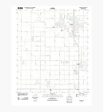USGS TOPO Map Arizona AZ Coolidge 20111021 TM Photographic Print