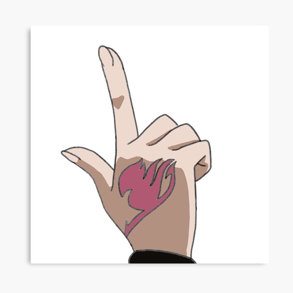 Fairy Tail Hand Sign Poster For Sale By Sim Simi Redbubble