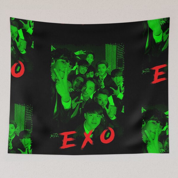 Item preview, EXO Kpop Group Members Green Korean Kpop RGB Color Design designed and sold by Piosenka Art.