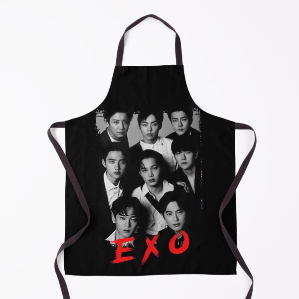 Item preview, EXO Kpop Group Members black and white Korean Kpop RGB Color Design designed and sold by Piosenka Art.