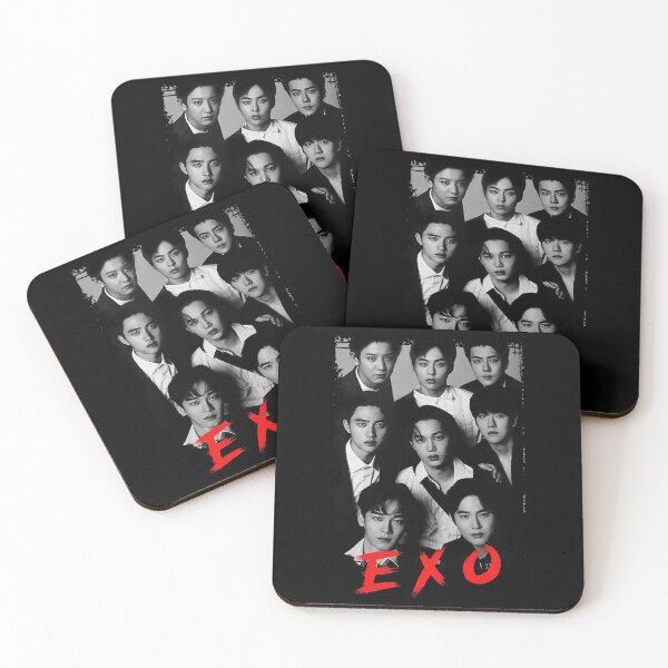 Item preview, EXO Kpop Group Members black and white Korean Kpop RGB Color Design designed and sold by Piosenka Art.