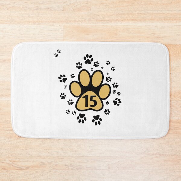 Item preview, Paw prints with number fifteen - numbers designed and sold by MadandMean.