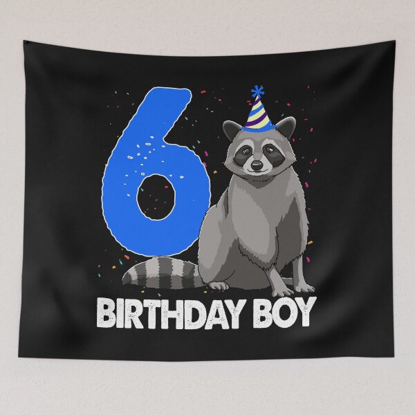 Item preview, Birthday Boy 6 Raccoon designed and sold by Bendthetrend.