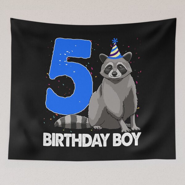 Item preview, Birthday Boy 5 Raccoon designed and sold by Bendthetrend.