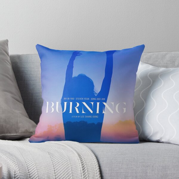 Burning Movie Poster Throw Pillow