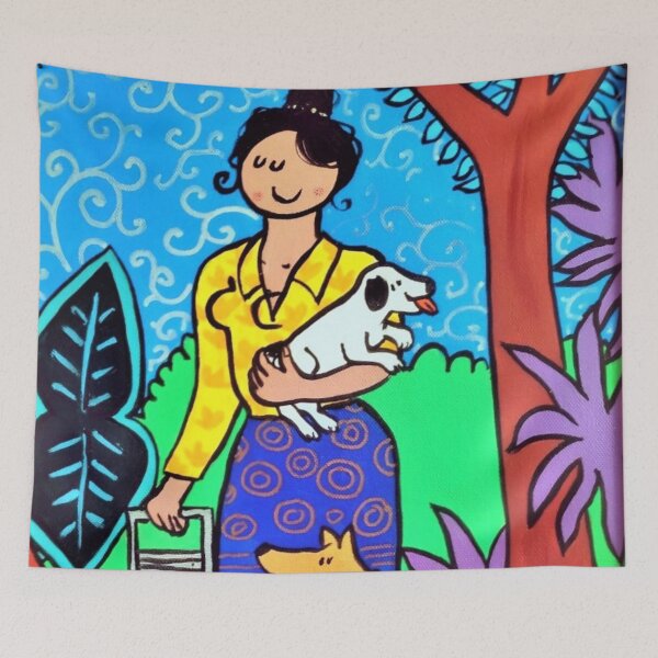 Item preview, Aline with her dogs designed and sold by StefDelapree.
