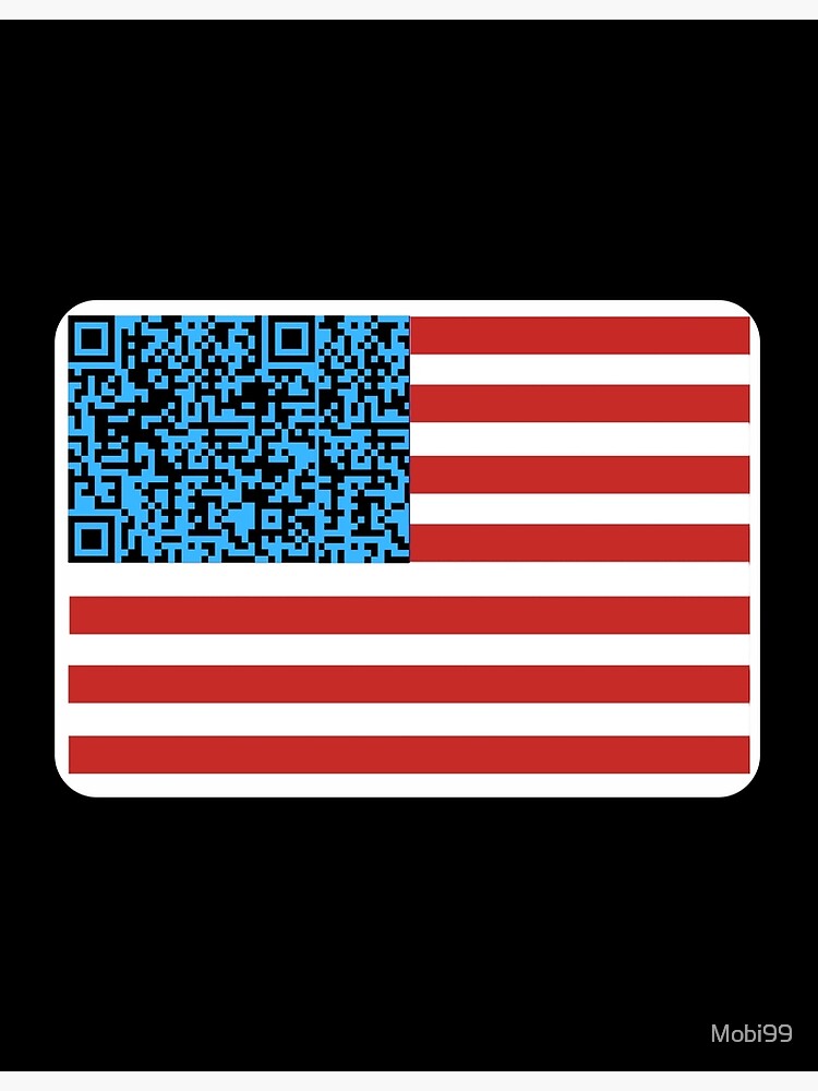 "american flag with QR code National Anthem" Poster for Sale by Mobi99