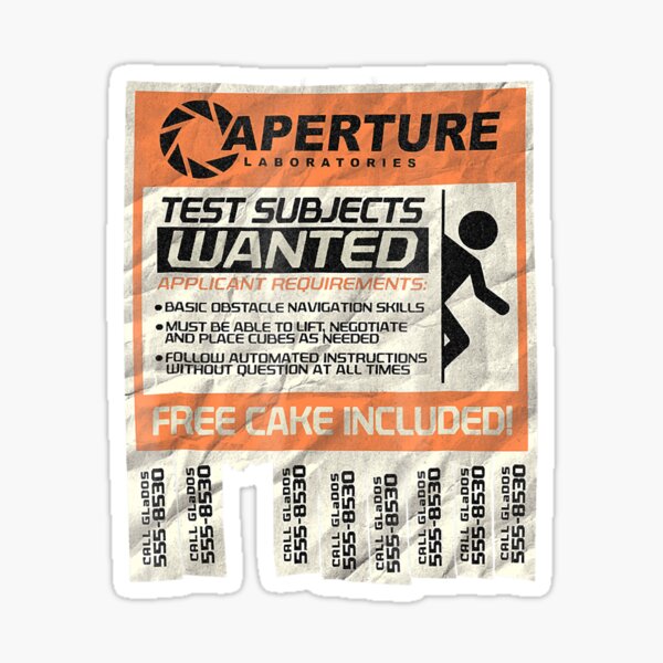 "Portal 2" Sticker for Sale by MichelleLaam | Redbubble