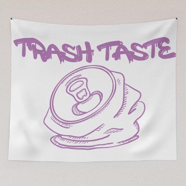 Item preview, TRASH TASTE - a Crushed  Can  (with flowing letters) designed and sold by dkdk-kdk.