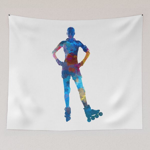 Item preview, Woman in roller skates 02 in watercolor designed and sold by paulrommer.