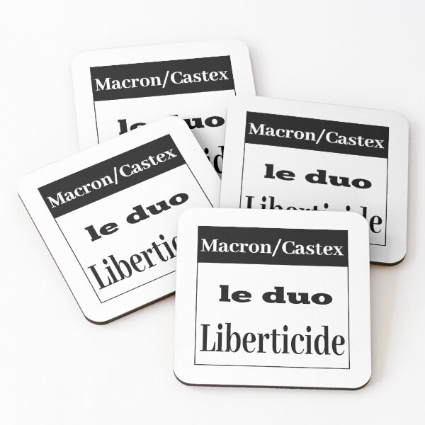 Item preview,  MACRON / CASTEX the liberticidal duo, STOP to authoritarian drift message social movement anti macron oligarchy demonstrations defense sovereignty, rights democracy designed and sold by FranceLibre.