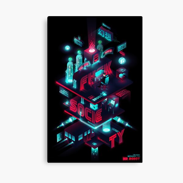 Mr Robot Fsociety Impression sur toile