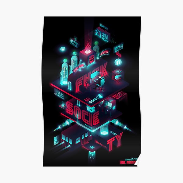 Poster Mr Robot Redbubble