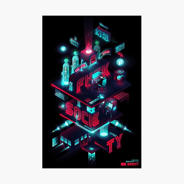 Mr Robot Fsociety Photographic Print