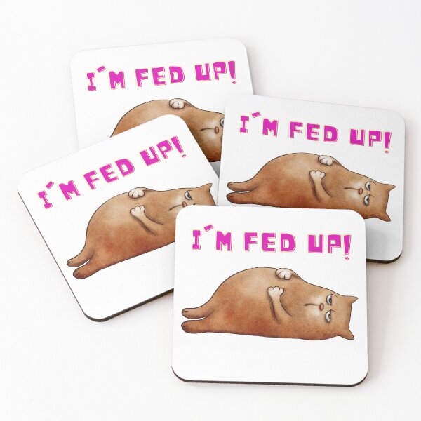 Item preview, Funny Cute Sleepy Cat: I'm Fed UP designed and sold by OutofFocusShop.