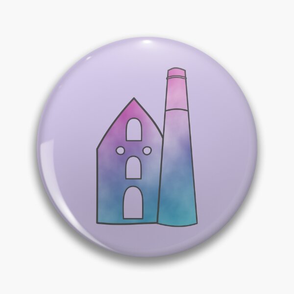 Item preview, Watercolour Cornish Tin Mine Blue Purple Abstract designed and sold by cashewdays.