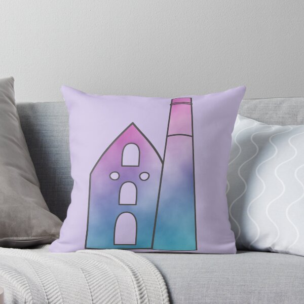 Item preview, Watercolour Cornish Tin Mine Blue Purple Abstract designed and sold by cashewdays.