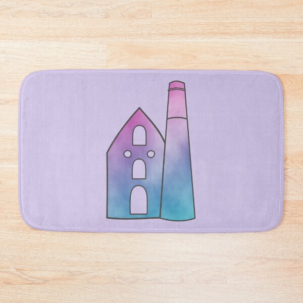 Item preview, Watercolour Cornish Tin Mine Blue Purple Abstract designed and sold by cashewdays.