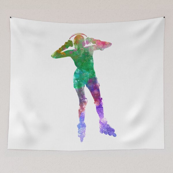 Item preview, Woman in roller skates 04 in watercolor designed and sold by paulrommer.