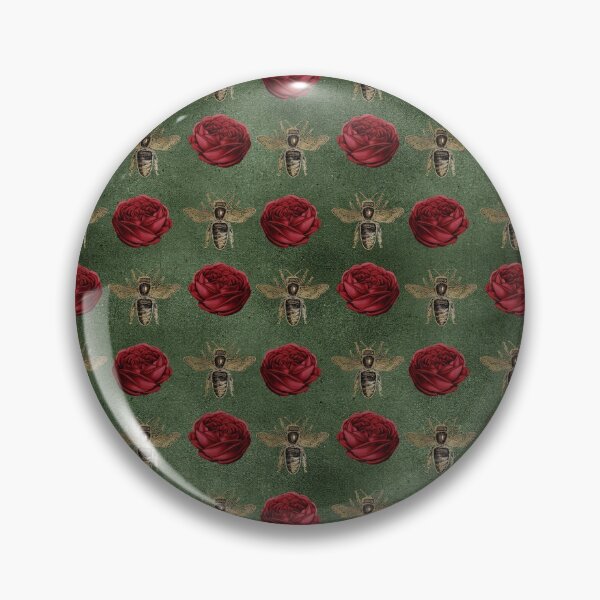 Item preview, Gold Bees and Red Roses designed and sold by Dreamflight.