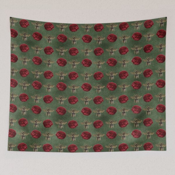 Item preview, Gold Bees and Red Roses designed and sold by Dreamflight.
