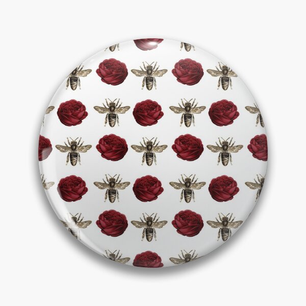 Item preview, Gold Bees and Red Roses designed and sold by Dreamflight.