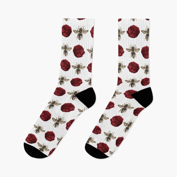 Item preview, Gold Bees and Red Roses designed and sold by Dreamflight.