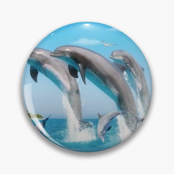 Item preview, 3D stereoscopic ocean Dolphin Bay background wall mural design drawing. designed and sold by zenger2021.