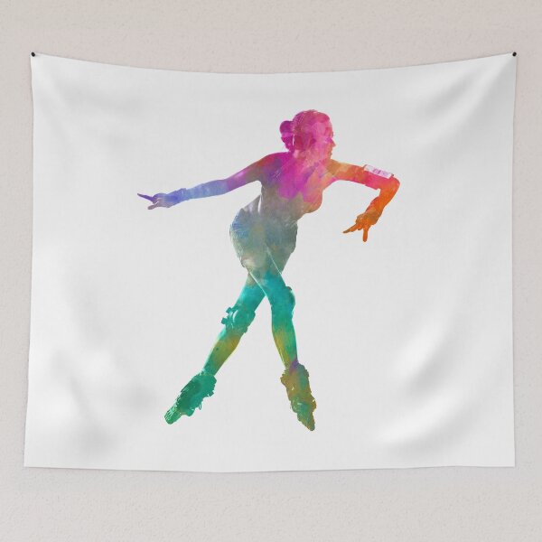 Item preview, Woman in roller skates 08 in watercolor designed and sold by paulrommer.