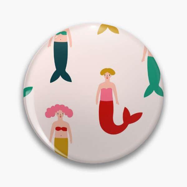 Item preview, Cute hand-drawn seamless colorful pattern with mermaids in minimalistic  style. Funny endless design designed and sold by BychkovaEvgenia.