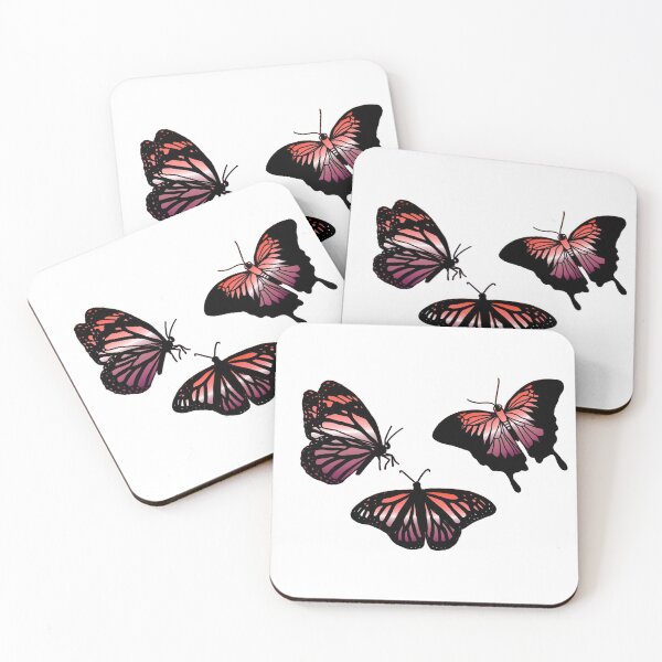 Item preview, Lesbian Flag Butterflies designed and sold by Cerealchair1959.