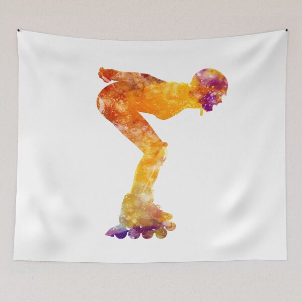 Item preview, Woman in roller skates 09 in watercolor designed and sold by paulrommer.