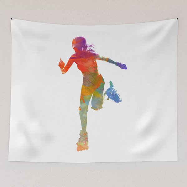 Item preview, Woman in roller skates 12 in watercolor designed and sold by paulrommer.