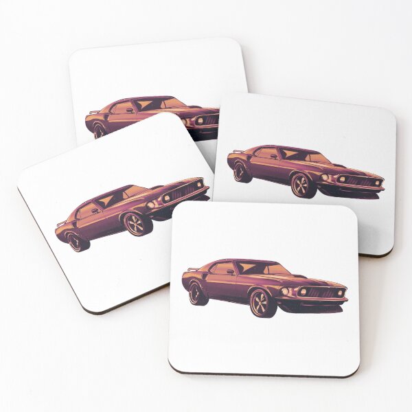 Item preview, Retro muscle car brown yellow tone designed and sold by Bianca Brownish.