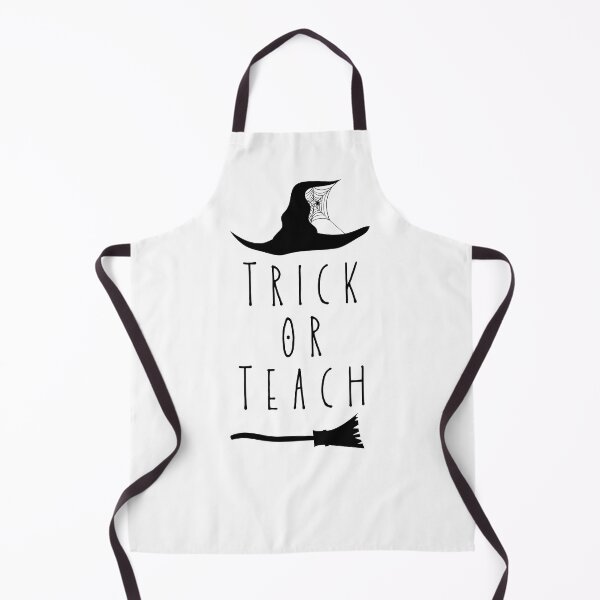 Item preview, Trick or Teach  | Halloween Teacher | spider webs witch hat and broom gift for teachers designed and sold by kongju.