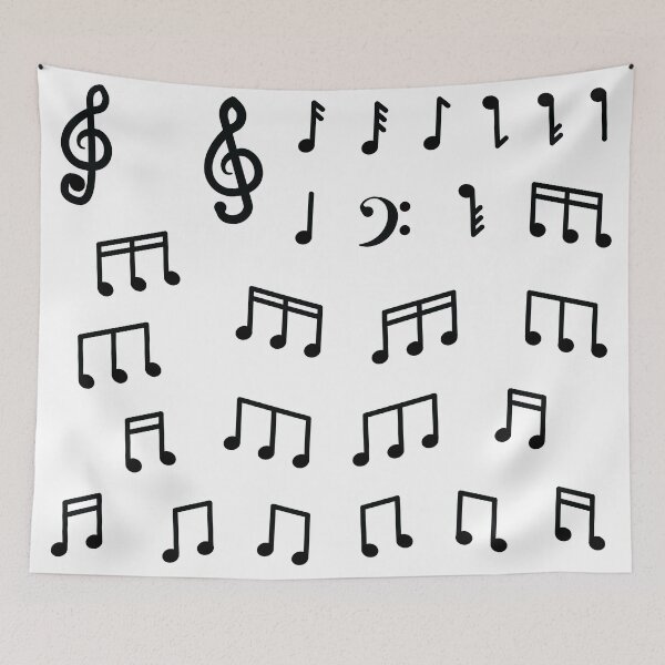 Item preview, cute black music note sticker designed and sold by ikutosaufi.