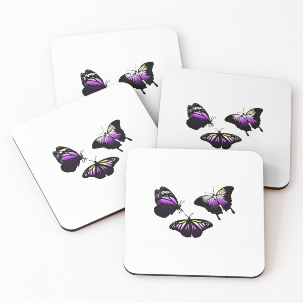 Item preview, Nonbinary Flag Butterflies designed and sold by Cerealchair1959.