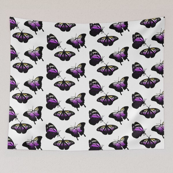 Item preview, Nonbinary Flag Butterflies designed and sold by Cerealchair1959.