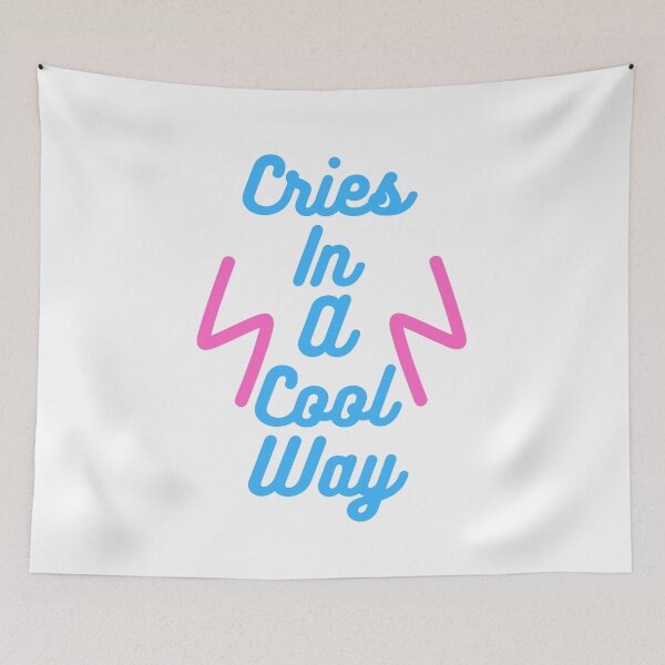 Item preview, Cries In A Cool Way funny stickers designed and sold by InnovantDesigns.