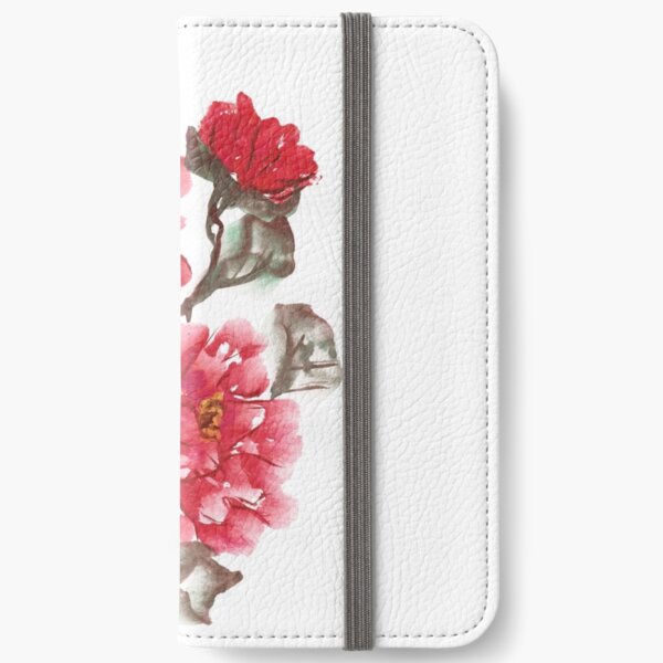 Peonies, painted in gouache. iPhone Wallet