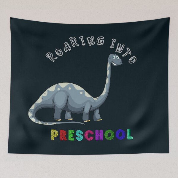 Item preview, Roaring Into Kindergarten Cute Dark Blue Dinosaur Back to school design designed and sold by Olhado.