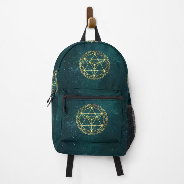 Item preview, Merkabah Ascension: Sacred Geometry Multipetal Lotus Mandala on Starry Teal Nebula designed and sold by Art-PraveenRai.